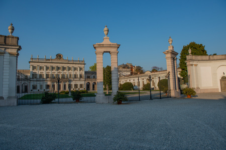 Villa Borromeo in Baroque style in Cassano D'addaのeditorial素材