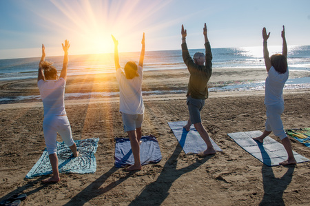 gymnastics on the beach of Senigalliaのeditorial素材