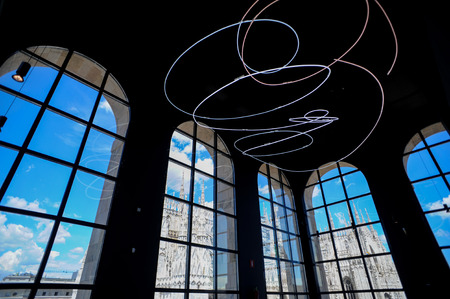 interior of the museum of the twentieth century in Milan, italyのeditorial素材
