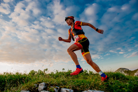 Serina Italia September 1st 2019: Extreme race for very physically prepared athletes on the crests of the orobic mountains. Long 50 kilometers with 5000 meters of elevation difference. Valid for the European championshipのeditorial素材