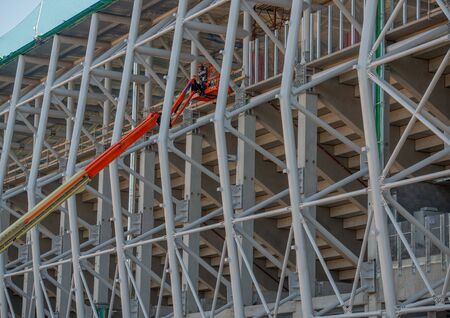 Tubes of the new Bergamo stadiumの写真素材
