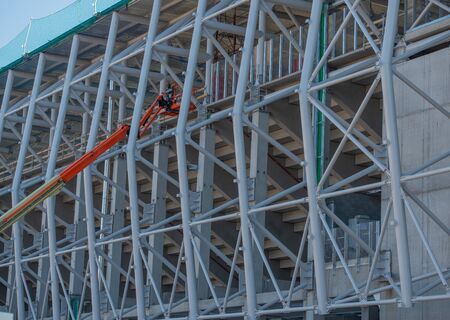Tubes of the new Bergamo stadiumの写真素材