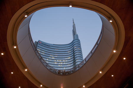 Milan Italy October 2014: new district with modern architecture in the city centerのeditorial素材