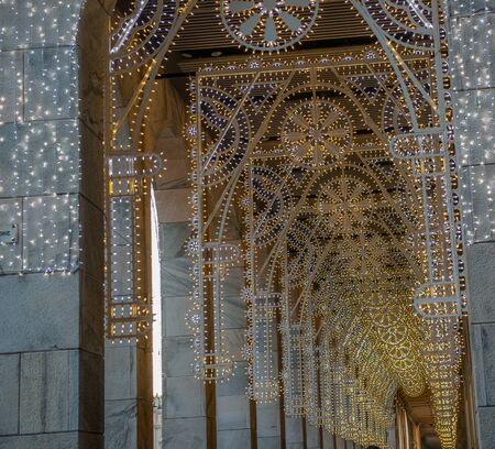 Christmas lights in the Milan galleryの写真素材