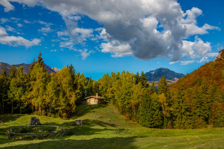 Isolated cottage in the natureの写真素材