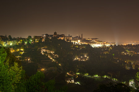 bergamo medieval cityの写真素材