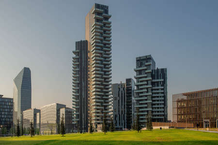 New Isola di Milano district with skyscrapersのeditorial素材