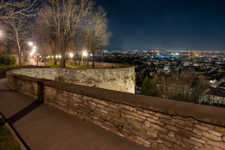 Bergamo Venetian Walls UNESCO World Heritage Siteのeditorial素材