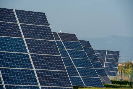 photovoltaic panels to create energy with the sun
