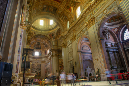 Rome Italy March 16 2023:Basilica Sant'Andrea della Valle is a place of architectural interest in the historic center of Romeのeditorial素材
