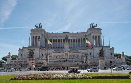 Rome Italy 16 March 2023:Altar of the Fatherland monument in remembrance of the war deadのeditorial素材