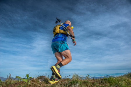 Serina Italy 3 September 2023:Dangerous mountain run for highly trained athletes physically and...