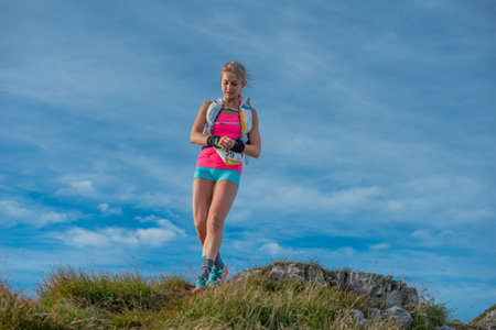 Serina Italy 3 September 2023:Dangerous mountain run for highly trained athletes physically and psychologicallyのeditorial素材