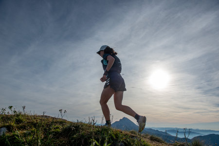 Serina Italy 3 September 2023:Dangerous mountain run for highly trained athletes physically and psychologicallyのeditorial素材