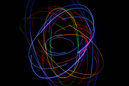 Stripes of light with various colors