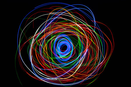 Stripes of light with various colors