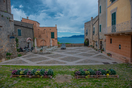 Ancient village of Verizzi in Liguriaの写真素材