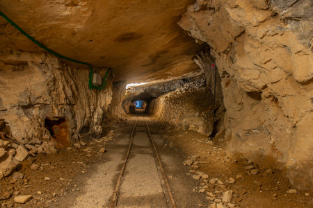 Inside the mine where precious minerals are extractedの写真素材