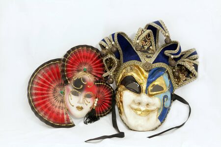 two carnival maskの写真素材