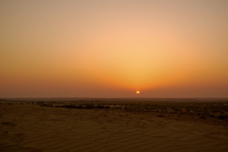 sunrise in the desertの写真素材