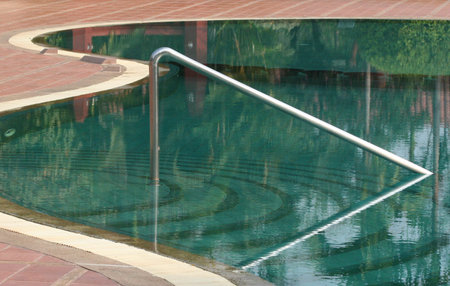 The green swimming poolの写真素材
