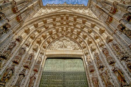 Sevilla cathedral doorの写真素材