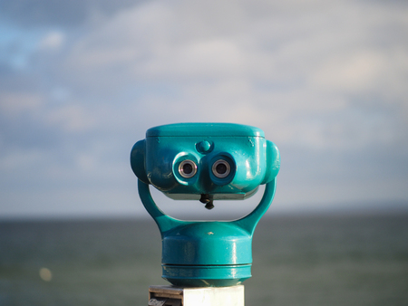 Binoculars at coastの写真素材
