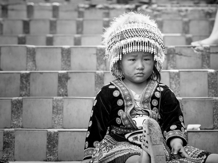 Thai girl in traditional clothingのeditorial素材