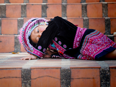 Thai girl in traditional clothingのeditorial素材