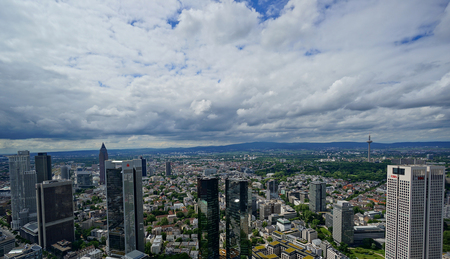 View over Frankfurtのeditorial素材