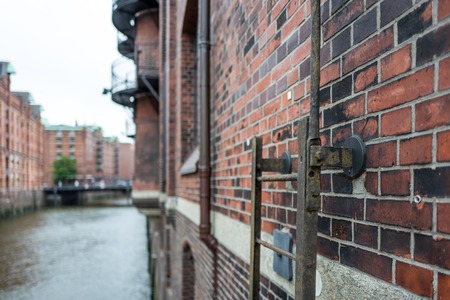 Old building in the Hafencity Warehouse district in Hamburg