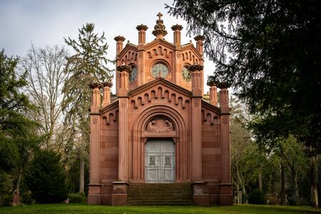 Frankfurt, Germany - February 05, 2019: The cemetery Hauptfriedhof in Frankfurt