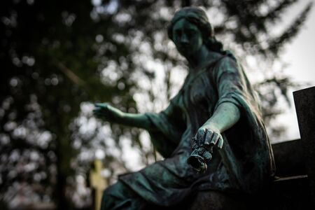 Frankfurt, Germany - February 05, 2019: The cemetery Hauptfriedhof in Frankfurtのeditorial素材