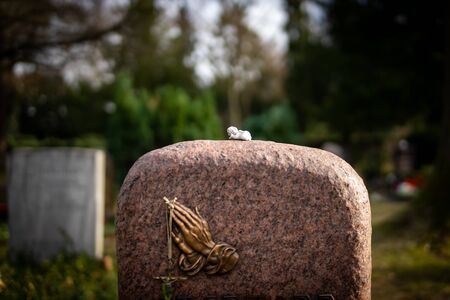Frankfurt, Germany - February 05, 2019: The cemetery Hauptfriedhof in Frankfurt