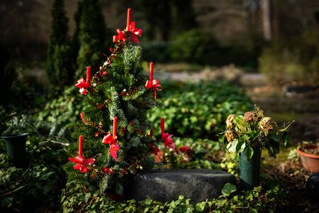 Frankfurt, Germany - February 05, 2019: The cemetery Hauptfriedhof in Frankfurt