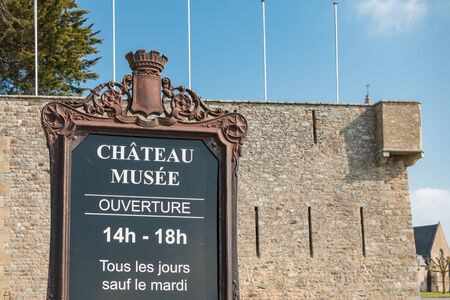 Medieval castle of Noirmoutier in France with blue sky