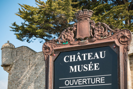 Medieval castle of Noirmoutier in France with blue skyのeditorial素材