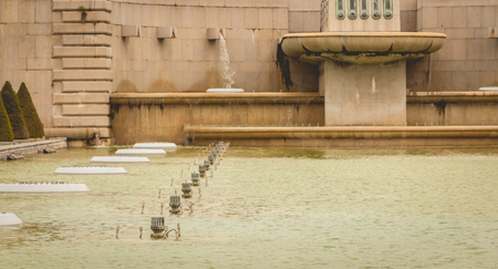 Paris, France - May 08, 2017 : fountains of the Palais de Chaillot, Place du TrocadÃ©ro, Paris, Franceのeditorial素材