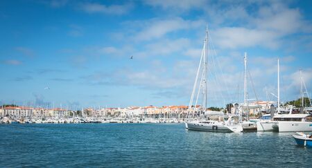 Sables d Olonne, France - July 24, 2016 : peaceful atmosphere in the harbor among the pleasure boats...