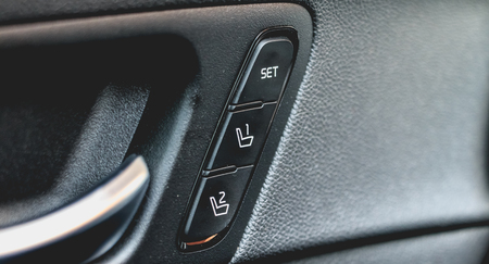 Car inside Seats Adjustment Memory Closeupの写真素材