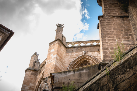 architectural detail of St. Mary's Cathedral of Toledoの写真素材