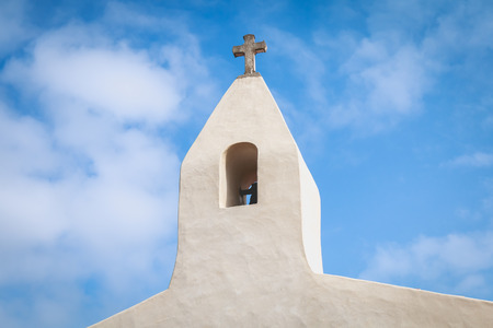 architectural detail of the chapel of La Meule on the island of Yeu in Franceの写真素材