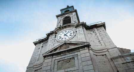 Sete, France - January 4, 2019: Architectural detail of the Saint Louis Church in the upstate of the city on a winter dayのeditorial素材