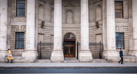 Dublin, Ireland - February 11, 2019: Architectural detail of the Dublin Four Court Courthouse on a winter dayのeditorial素材