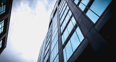 Dublin, Ireland - February 12, 2019: Architectural detail of the Irish headquarters building of the multinational Google on a winter dayのeditorial素材