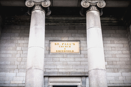 Dublin, Ireland - February 11, 2019: Saint Paul church architecture detail on a winter dayのeditorial素材