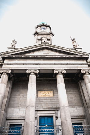 Dublin, Ireland - February 11, 2019: Saint Paul church architecture detail on a winter dayのeditorial素材