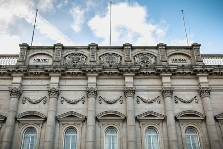 Dublin, Ireland - February 13, 2019: Architecture detail of Heuston train station on a winter dayのeditorial素材