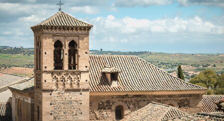 Toledo, Spain - April 28, 2018: Architectural detail of the Protomonas Mother House of the Order of...