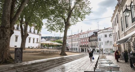 Albobaca, Portugal - April 13, 2019 - Typical house architecture detail of historic town center on a...